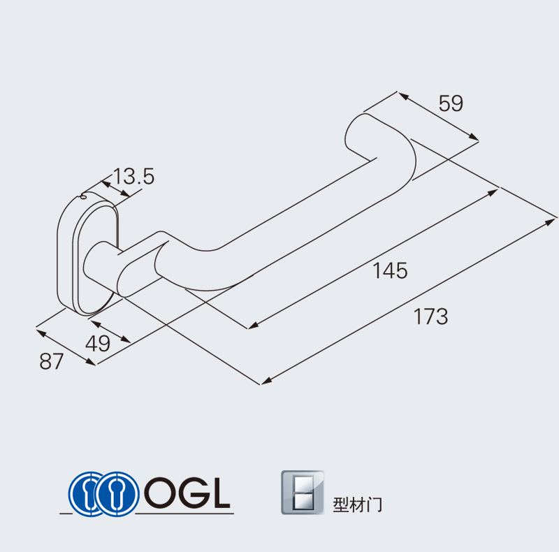 茵科型材門把手